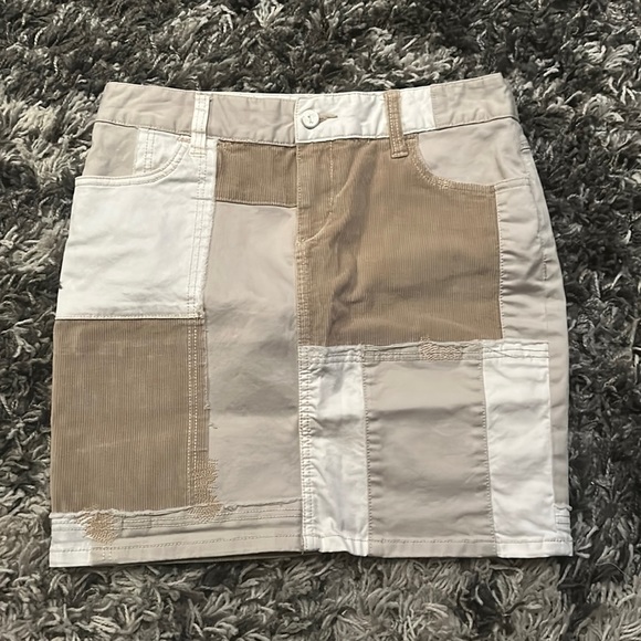 Pilcro and the Letterpress Dresses & Skirts - Beige Patchwork Pilcro and the Letterpress Anthropologie Skirt